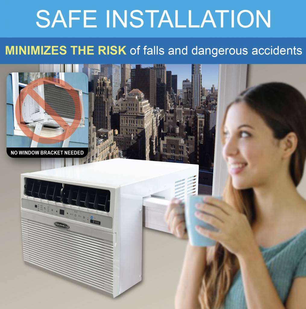 Refurbished 6000 BTU Saddle Window AC With Wi-Fi – Soleus Air Cools 275 Sq Ft
